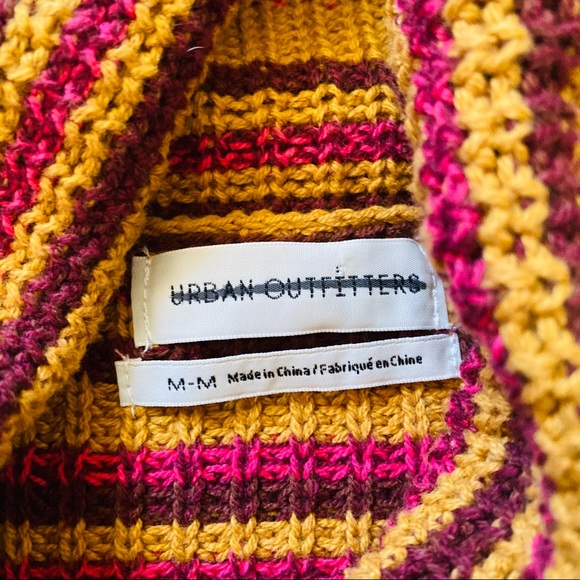 UrbanOutfitters Orange/pink stripe Knit sweater - Picture 4 of 8